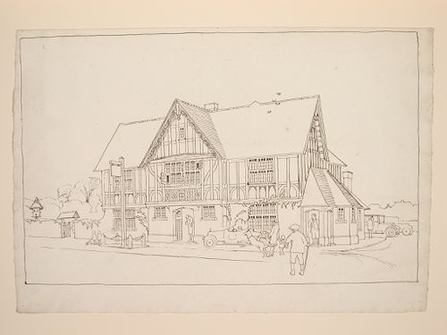 Perspectival view showing Spring Cottage, England