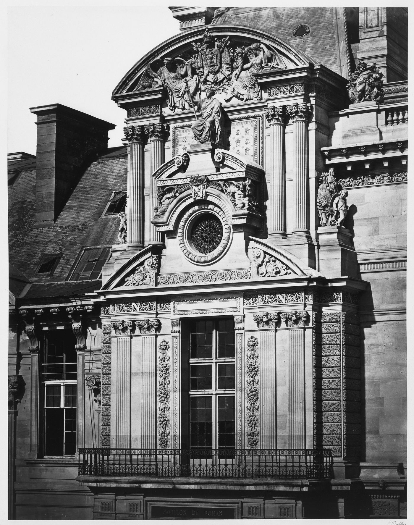 Detail of the Pavillon Rohan, Louvre, Paris
