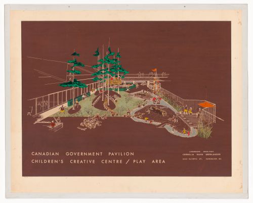 Perspective view for Children's Creative Centre Playground, Canadian Federal Pavilion, Expo '67, Montréal, Québec