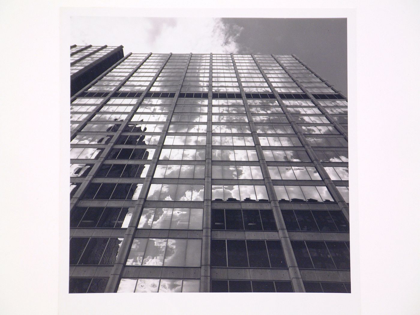 Worm's eye view of the tower façade of the 200 West Monroe Building, Chicago, Illinois, United States