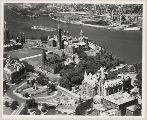 Ottawa with Parliament Hill and Chateau Laurier Hotel, Ontario