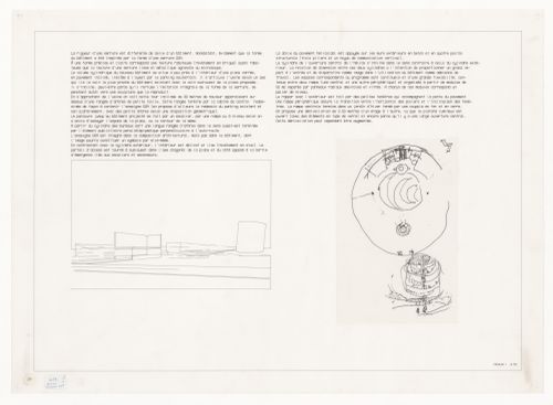 Presentation panel and sketch for Sede da Companhia Dom [Dom Company Headquarters], Cologne, Germany