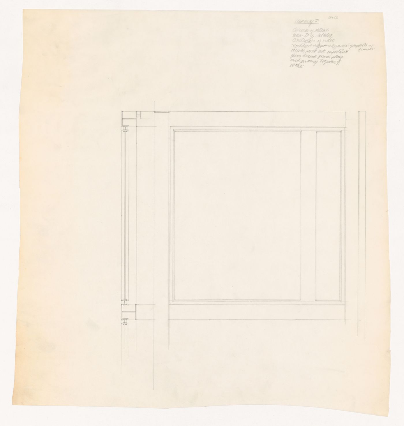 Elevation with notes for Piano Houses