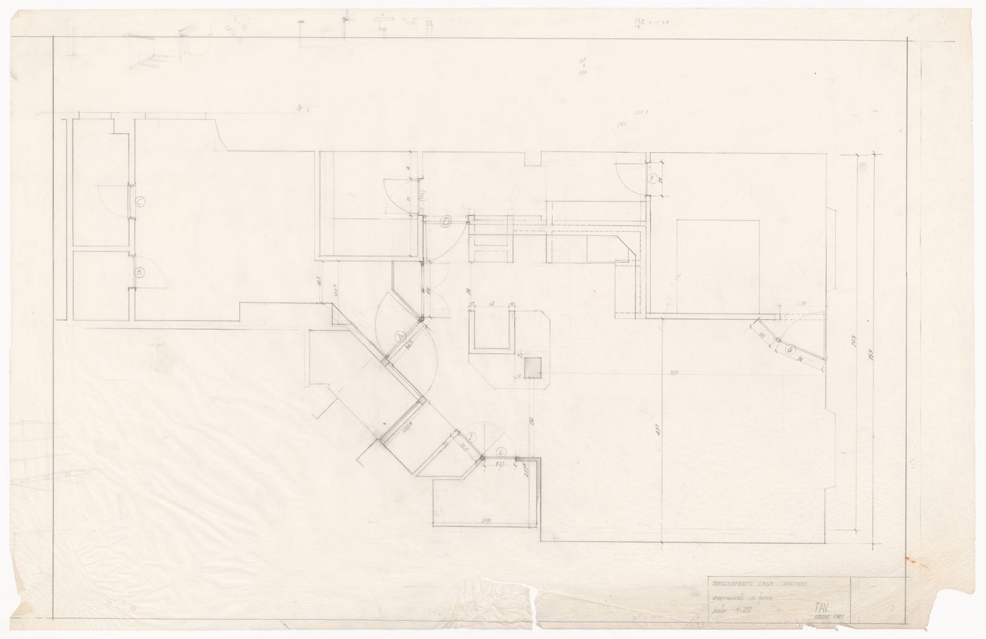 Floor plan for Casa Spataro, Milan, Italy