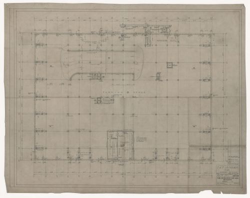 Sub-basement plan for Dominion Square Building, Montreal, Québec