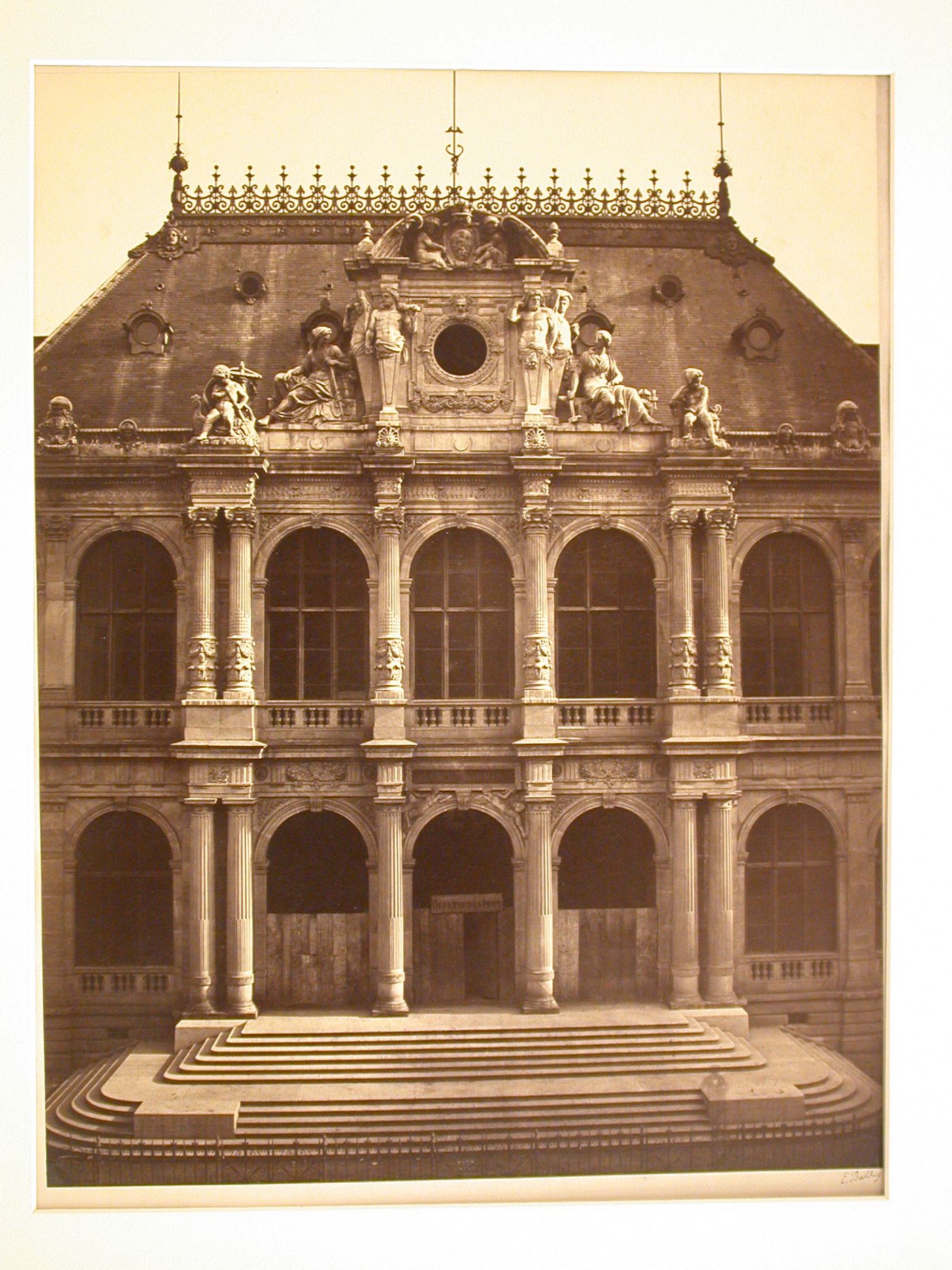 Facade of Palais du Commerce, Paris, France