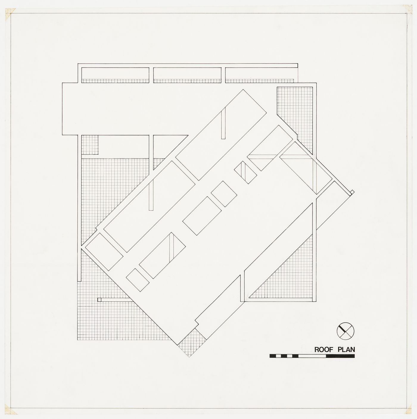 Miller House (House III), Lakeville, Connecticut: Roof plan