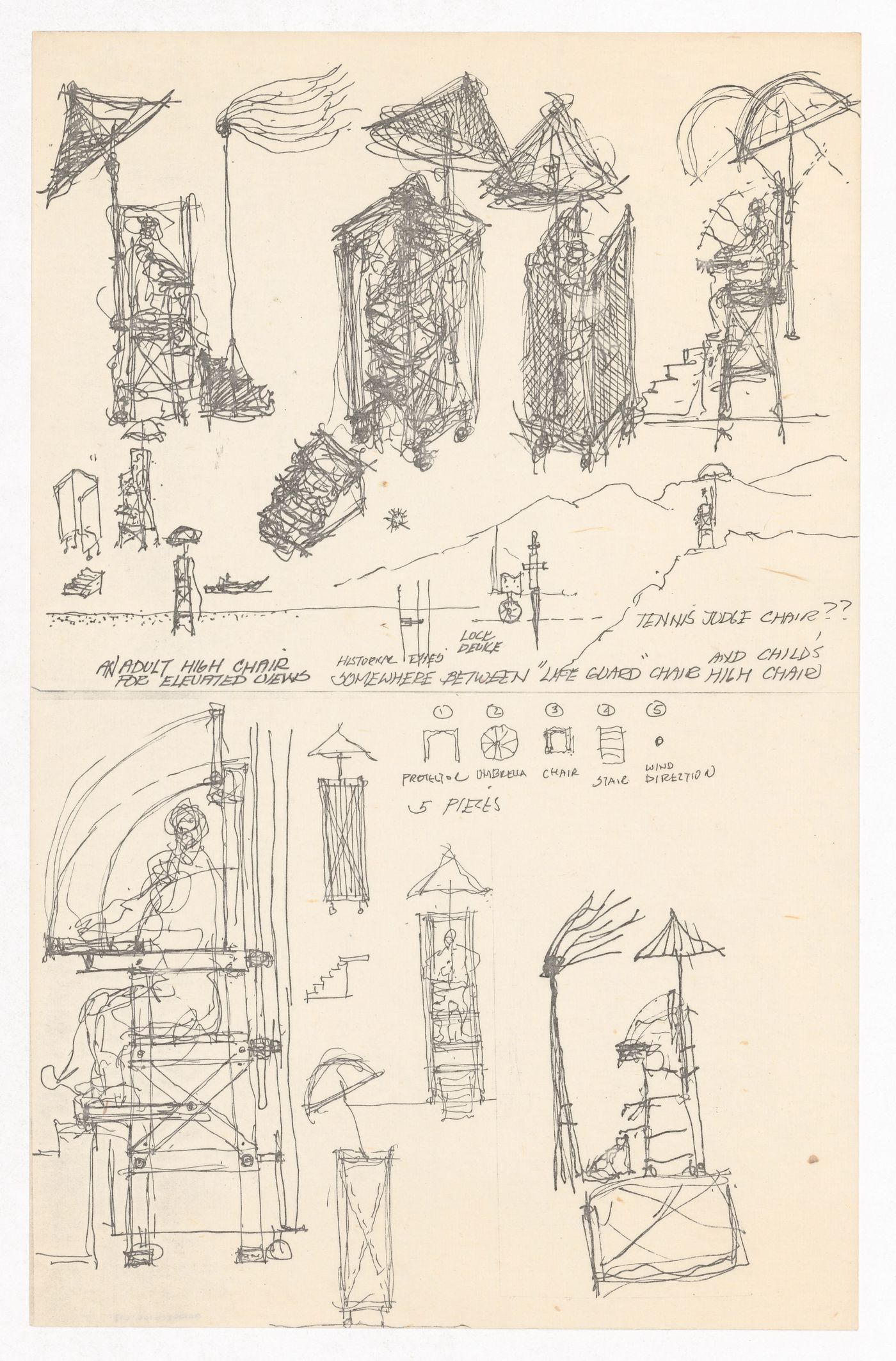 Sketches for Adult High Chair