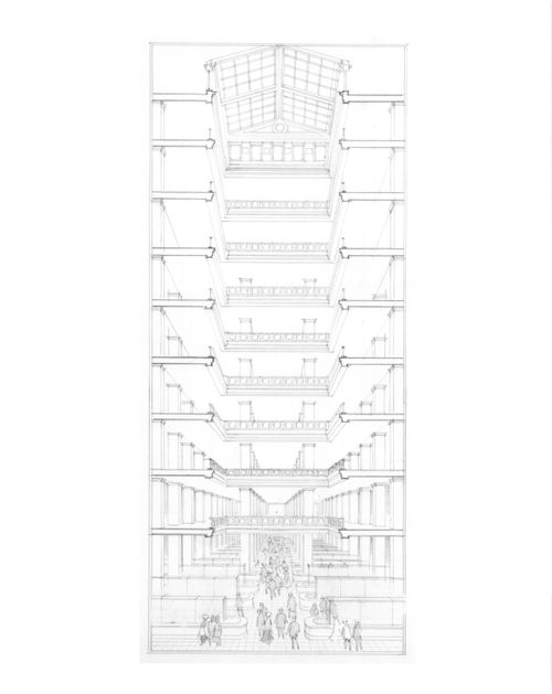 Eaton's Building, Toronto - Interior court perspective