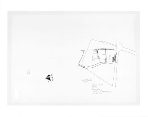 Sketch site plan showing superposition of Cannaregio site over La Villette site