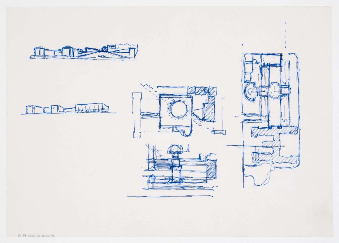 Staatsgalerie, Stuttgart, Germany: plans, section and perspectives