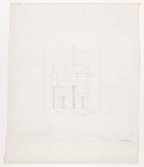 Elevation with annotations for Wall House 3