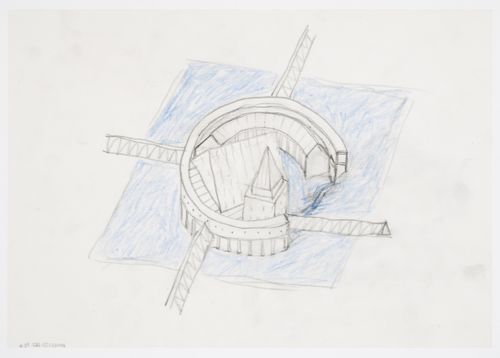 Houston Circle, Houston, Texas: axonometric sketch