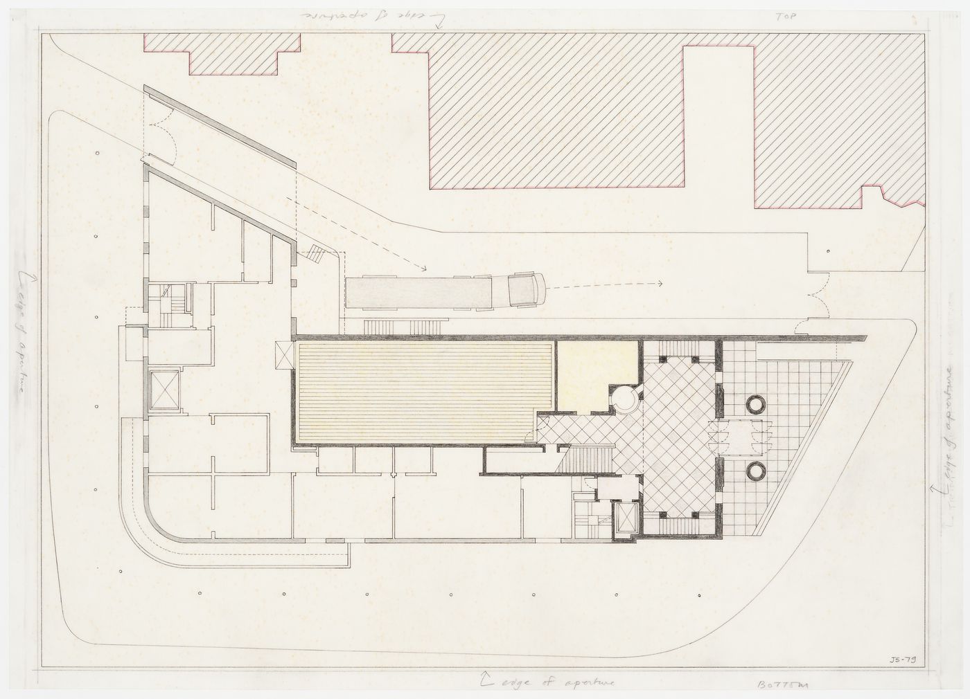 Arthur M. Sackler Museum, Harvard University, Cambridge, Massachusetts: floor plan for entrance level