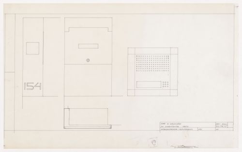 Drawings for intercom for Casa Manuel Magalhães, Porto