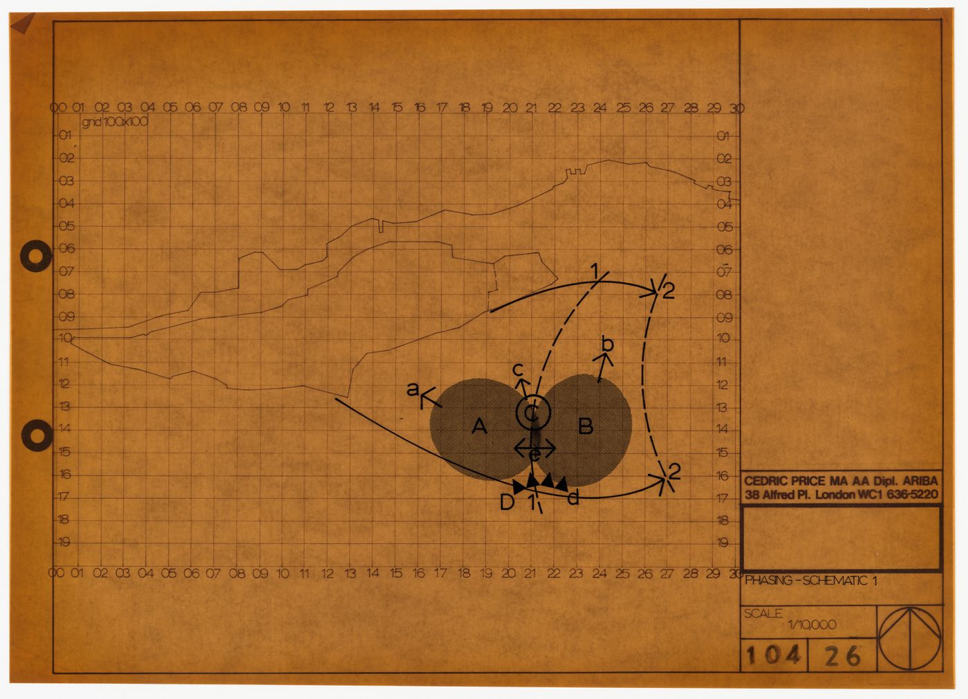 Two Tree Island project (England): schematic map showing phasing