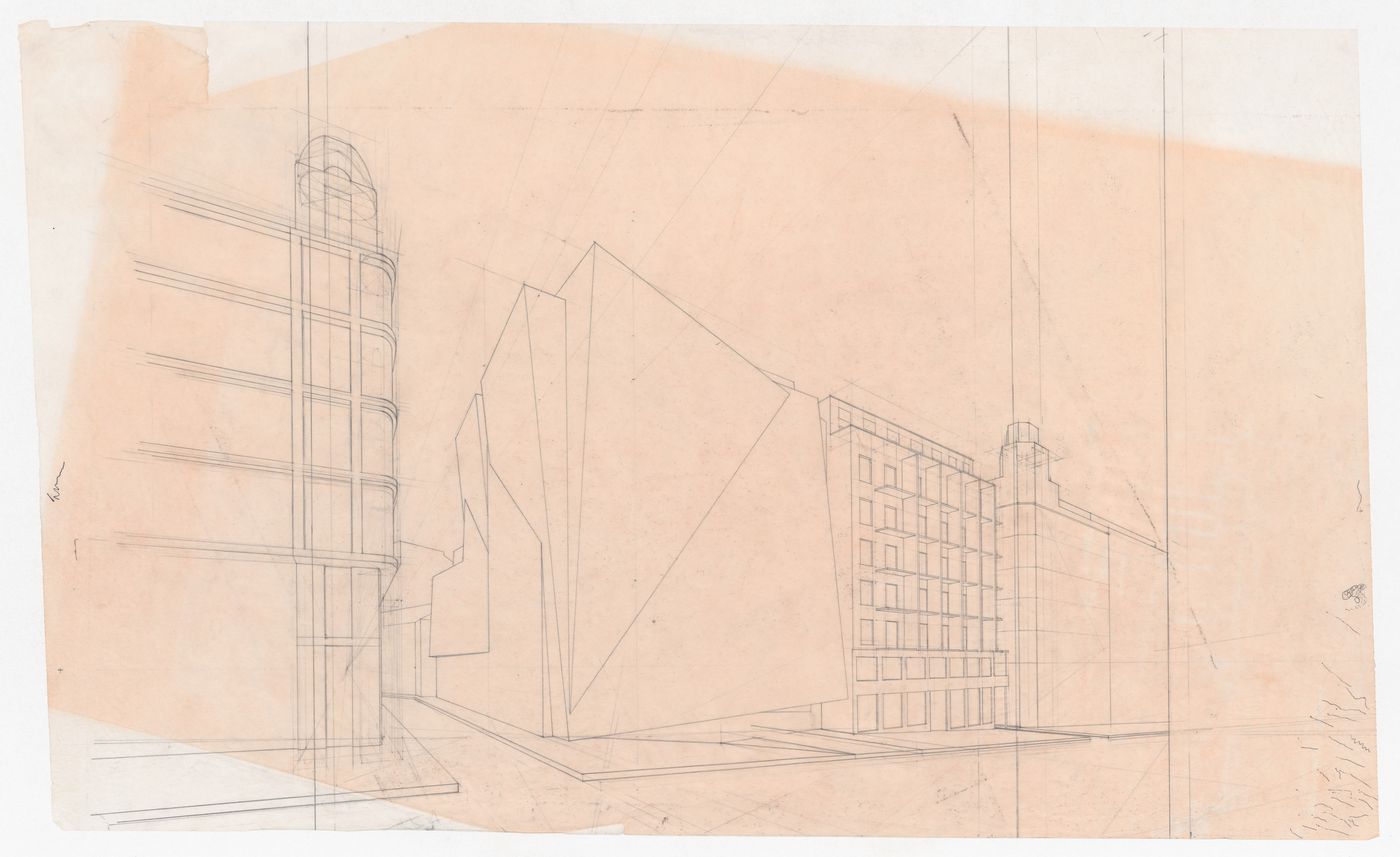 Sketch perspective for Atocha 123 Hotel, Madrid, Spain