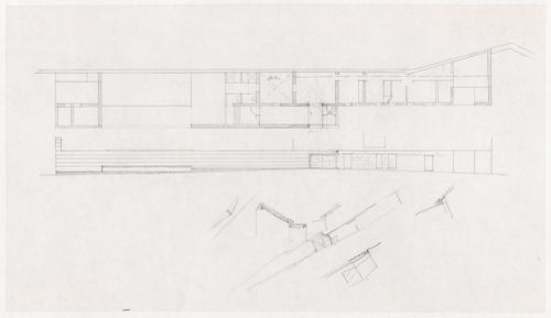 Plan, elevation, and sketch details for Casa Ana Costa, Quinta de S. Ovídio, Lousada, Portugal