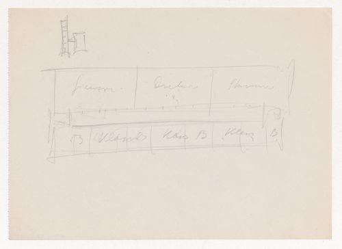 Sketch plans for a campus building for Illinois Institute of Technology