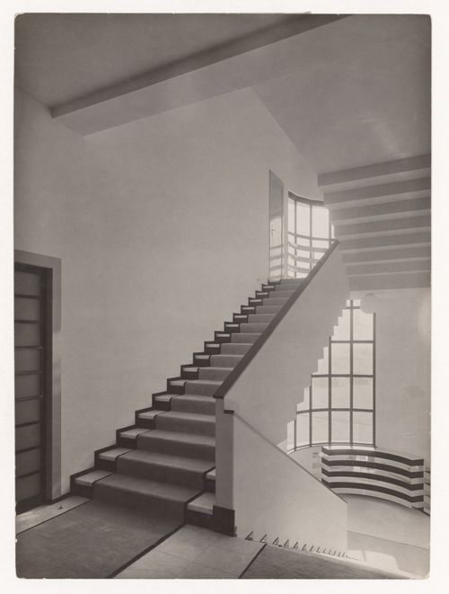 Interior view of Villa Cavrois, showing main staircase, Croix, France