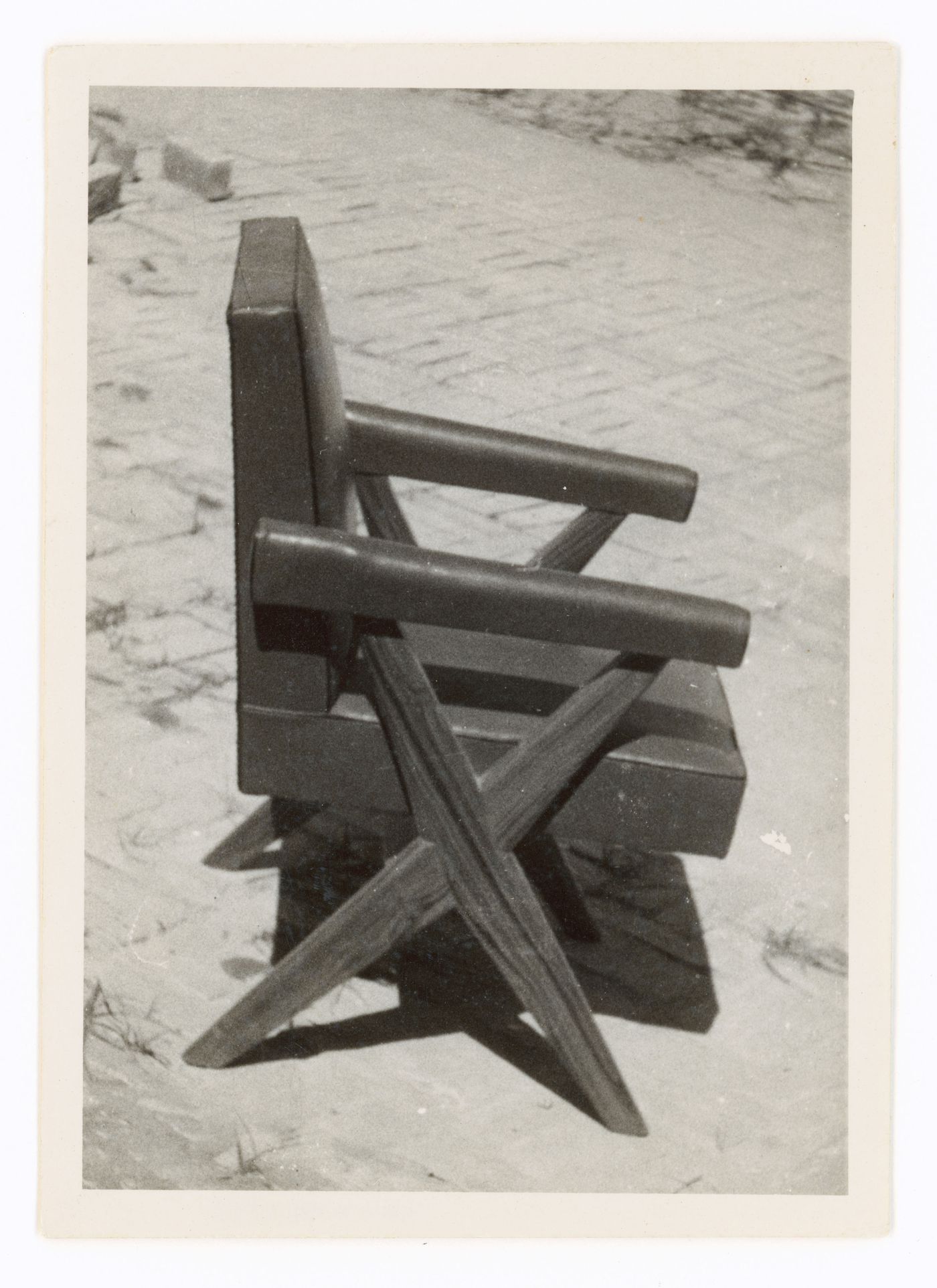 View of an armchair designed by Pierre Jeanneret, Chandigarh, India