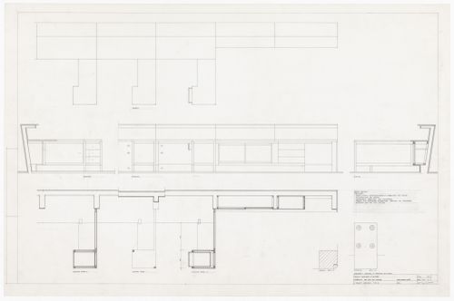Details of the front desk of the second floor for Banco Borges & Irmão II [Borges & Irmão bank II], Vila do Conde, Portugal