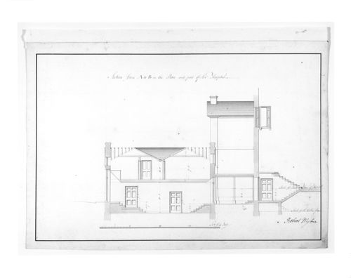 Longitudinal section for the City of London's Lying-In Hospital, City Road