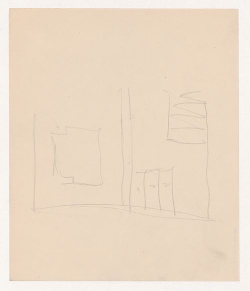 Partial sketch plan, probably for a campus building for Illinois Institute of Technology