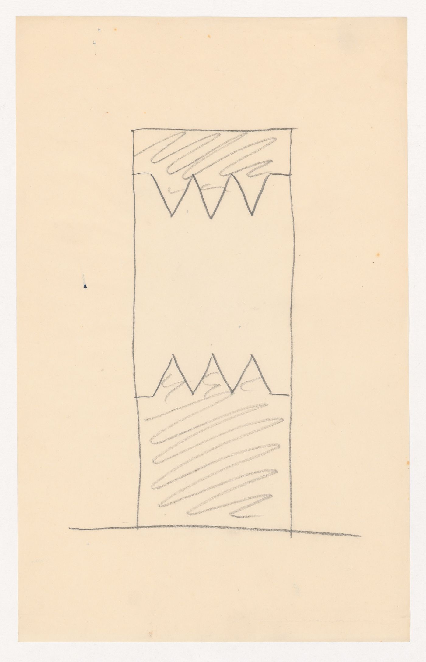 Conceptual drawing for a tiled stove