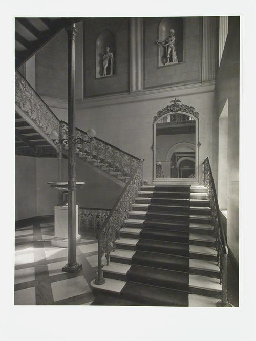 Interior view of the main staircase of the Palais Prinz Karl (now demolished), Wilhelm Platz, Berlin, Germany