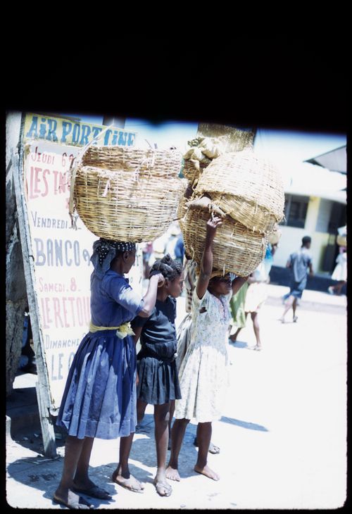 Women with baskets, Haiti
