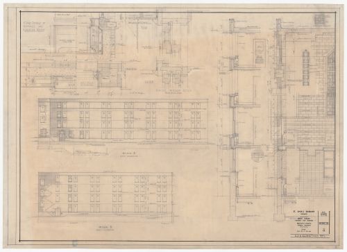 Élévations et détails pour Saint-Basil's Seminary, Toronto, Ontario