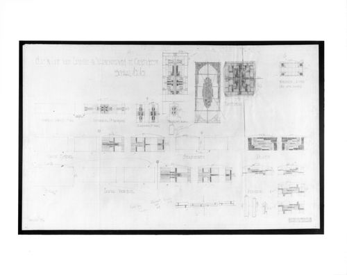 Elevations for stained glass windows for a house, Warmonderweg, Oegstgeest, Netherlands