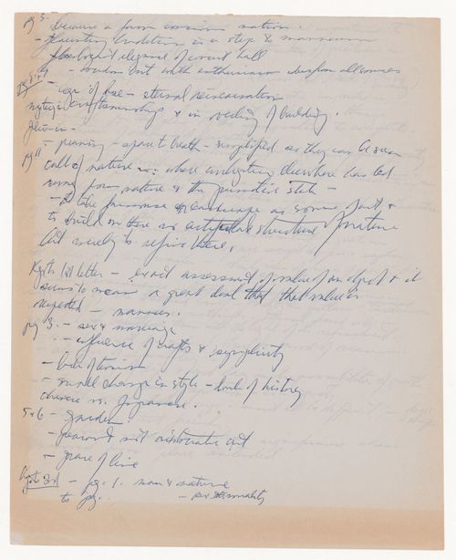 Handwritten notes for a lecture or a publication