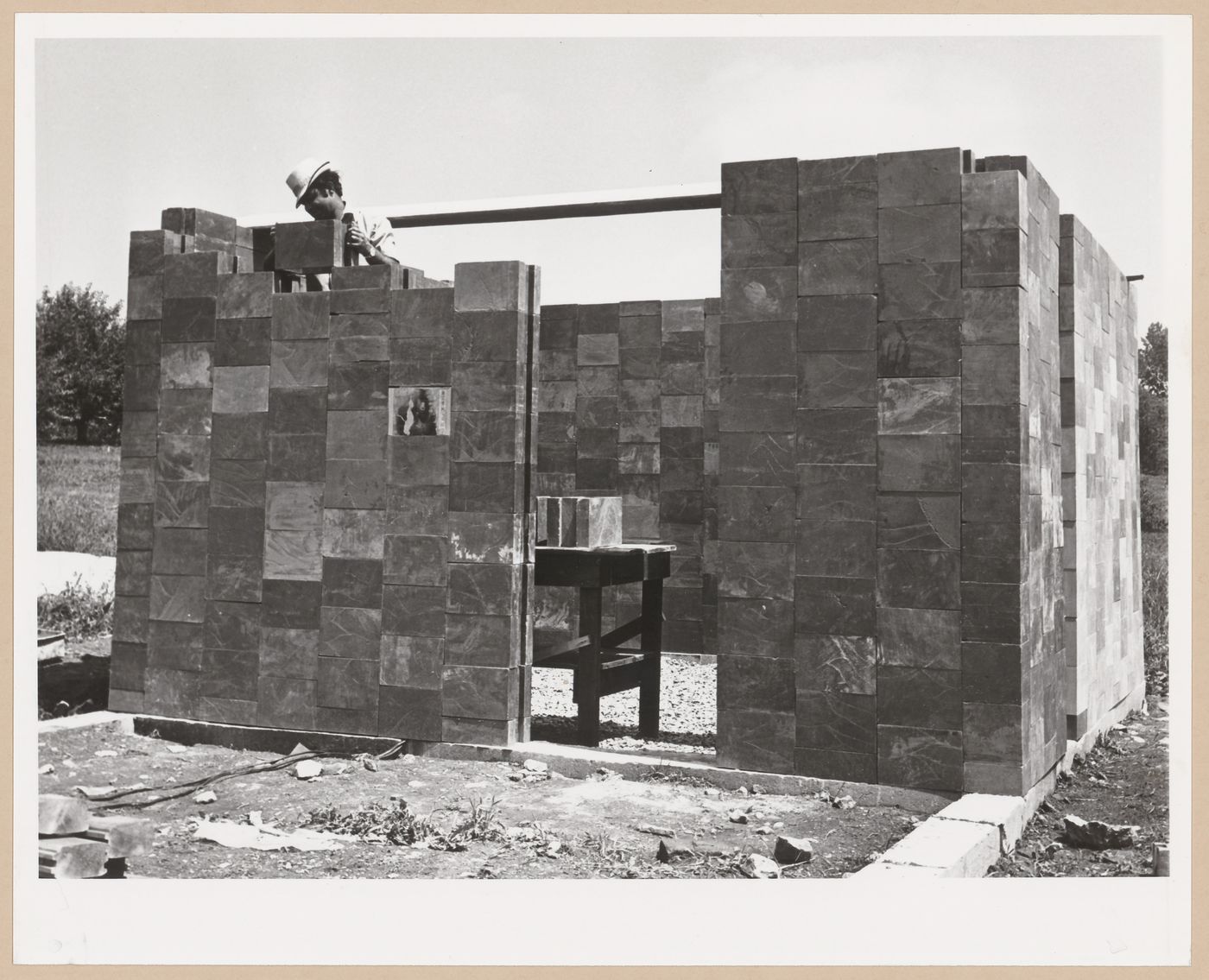 Photograph of Ecol House under construction