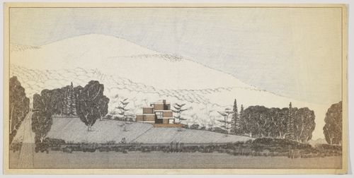 House in Chiltern Hills, Buckinghamshire, England: elevation