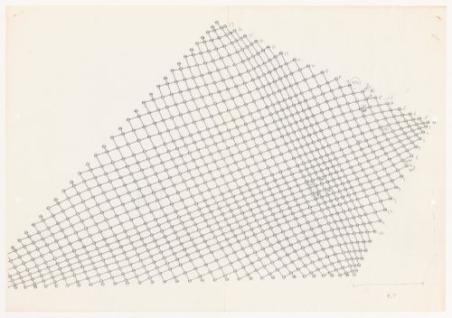 Plan for canopy of Glass Station, Oguni, Japan; Sketch