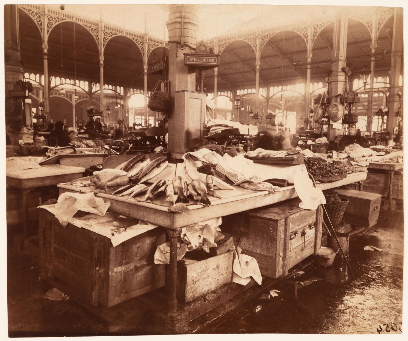 Fish Stalls at Les Halles, Paris, France