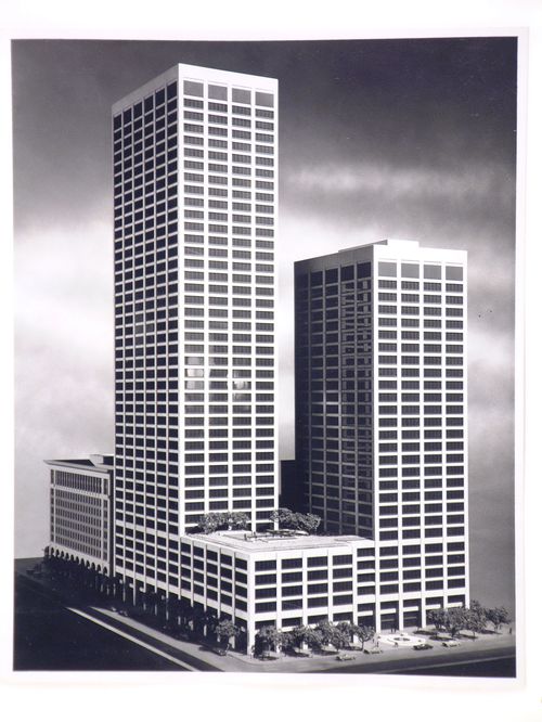 Model of the One Market Plaza building, San Francisco, California, United States