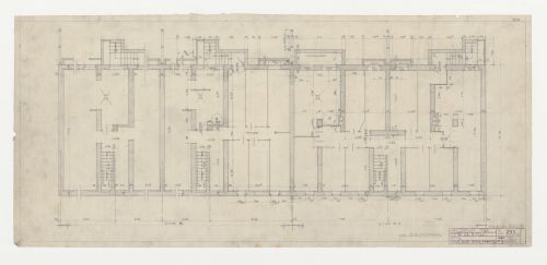 Basement plan for type B and type EO housing units for Block VIII, Hellerhof Housing Estate, Frankfurt am Main, Germany
