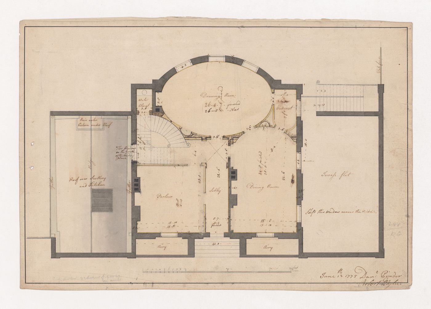 Ground principal storey plan for The Wick, Richmond Hill