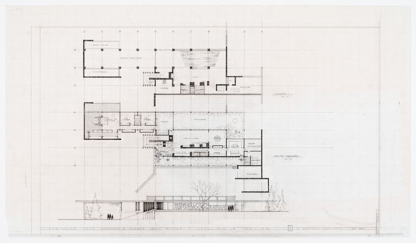 Élévation et plans des étages pour Résidence Jean Simard, Laval-sur-le-Lac, Québec