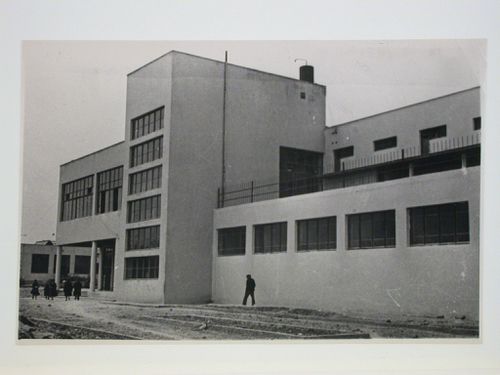 Exterior view of a mechanized canteen, Baku, Soviet Union (now in Azerbaijan)