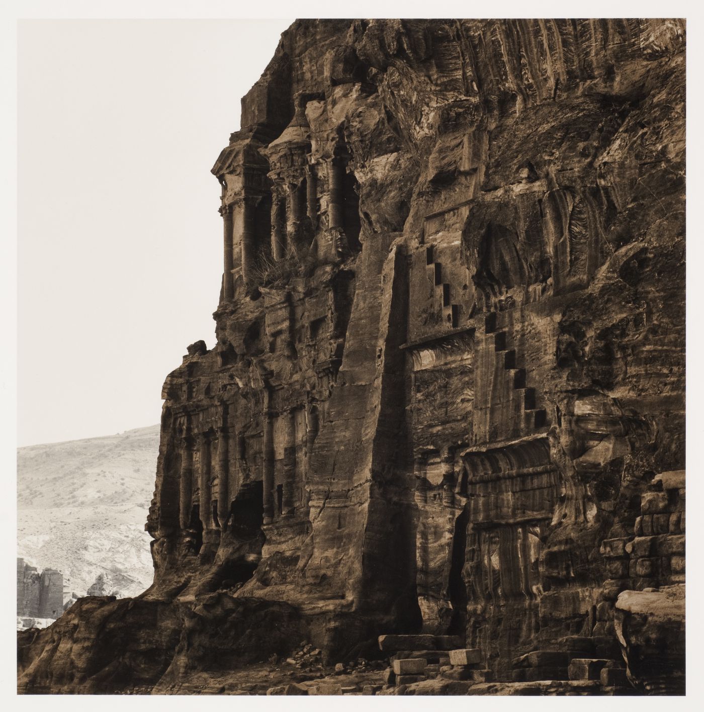 The Corinthian and Silk tombs, Petra Jordan 1982