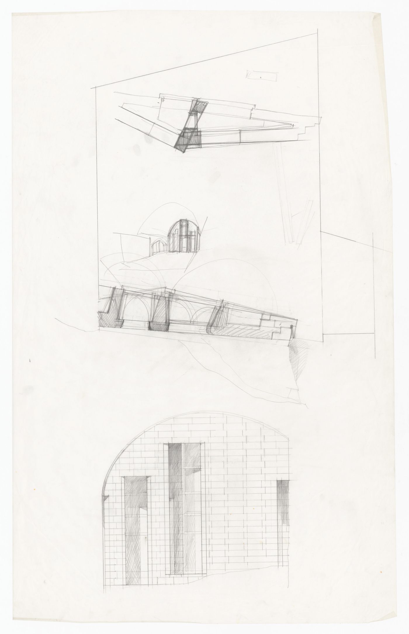 Sketches and elevations for Casa per Vittorio Matino, Otranto, Italy