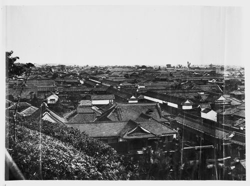 View of Edo (now Tokyo) showing daimyo residences, Japan