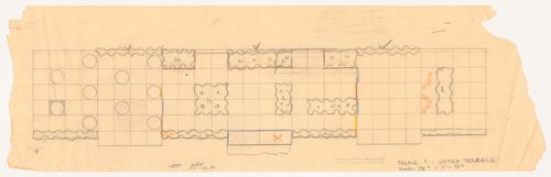 Sketch upper terrace plan for University Faculty Club, University of British Columbia, Vancouver, British Columbia