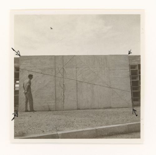 Photograph of modulor wall, Ludhiana, India