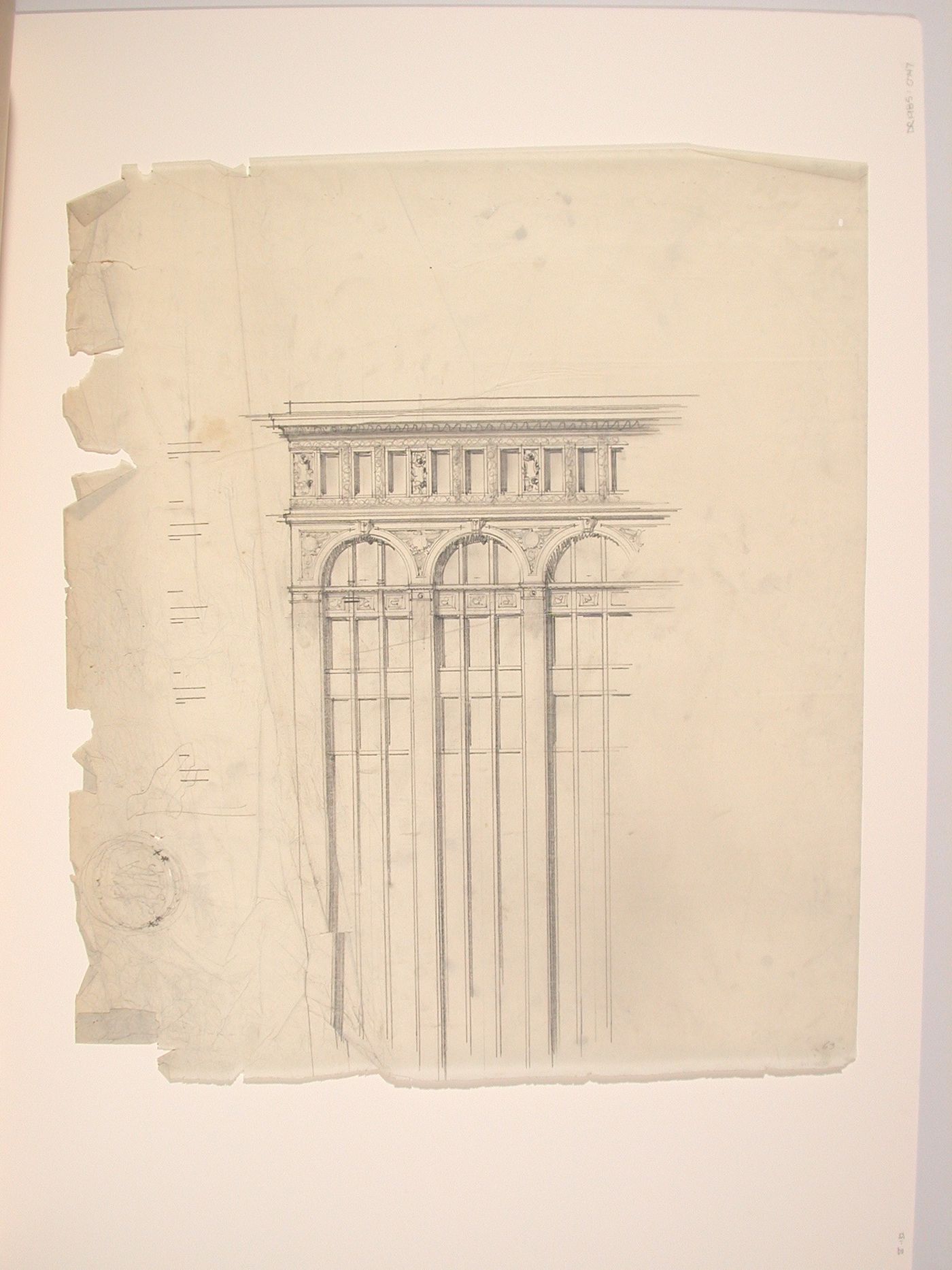 Eaton's Building, Toronto - Part building front elevation