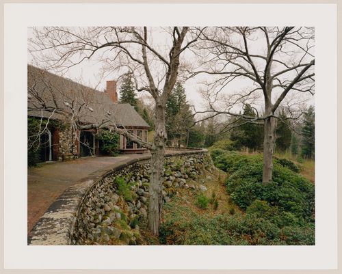 Viewing Olmsted: View along the terrace with house, Morraine Farm, The John C. Phillips Estate, North Beverly, Massachusetts